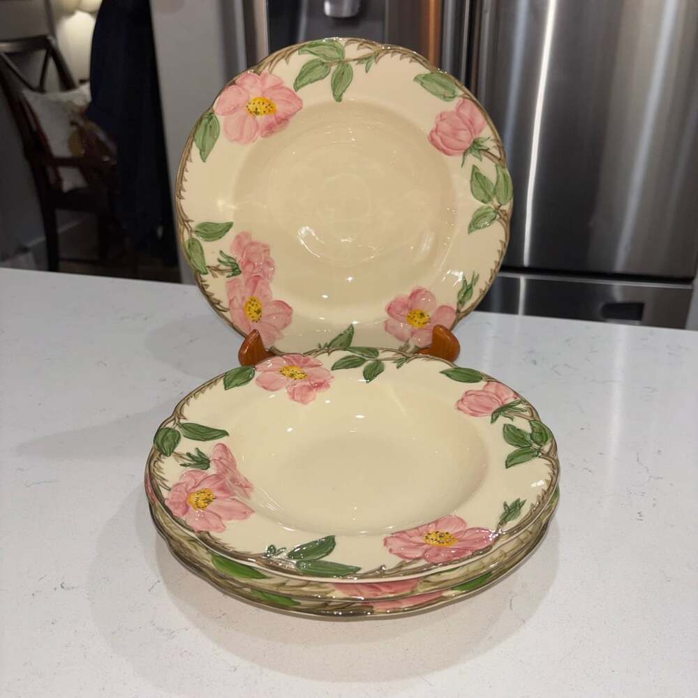 Franciscan Desert Rose Soup Bowls Set of 4 Pink Floral